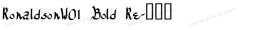 RonaldsonW01 Bold Re字体转换